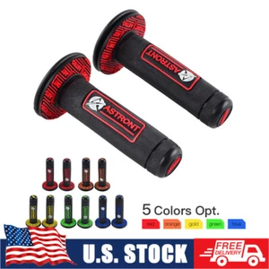 L22mm & R24mm Rubber Motorcross Hand Grips Handle Bar For ATV Pit MX Dirt Bike - Picture 1 of 17