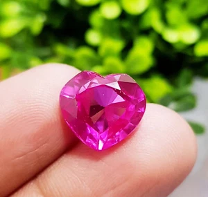 7.15 CT Natural Pink Sapphire Heart Shape Ring Size Loose Gemstone - Picture 1 of 9