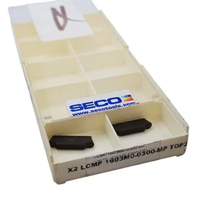 Seco Lcmf 1603M0-0300-MP TGP25 Hartmetalleinsatz x2 Nuten Stahl IZ4 - Picture 1 of 2