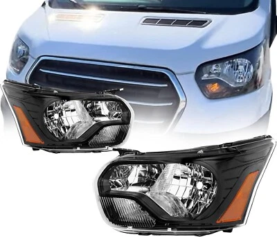 Фара Ford Transit 2014-2023 150 250 350 с лампочками черный корпус, левая и правая - Изображение 1 из 4