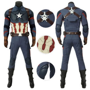 Avengers Endgame Captain America Ver 2 Costume Steve Rogers Cosplay Suit Boots