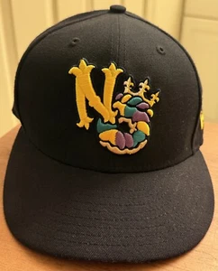 Vintage New Orleans Baby Cakes MiLB New Era 59Fifty eng anliegende 6 7/8 Mütze schwarz selten - Bild 1 von 11