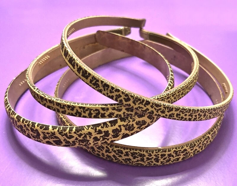 Animal Print Headband Women's Spotted Camouflage Crackle Hairband Made in France - Image 1 of 1