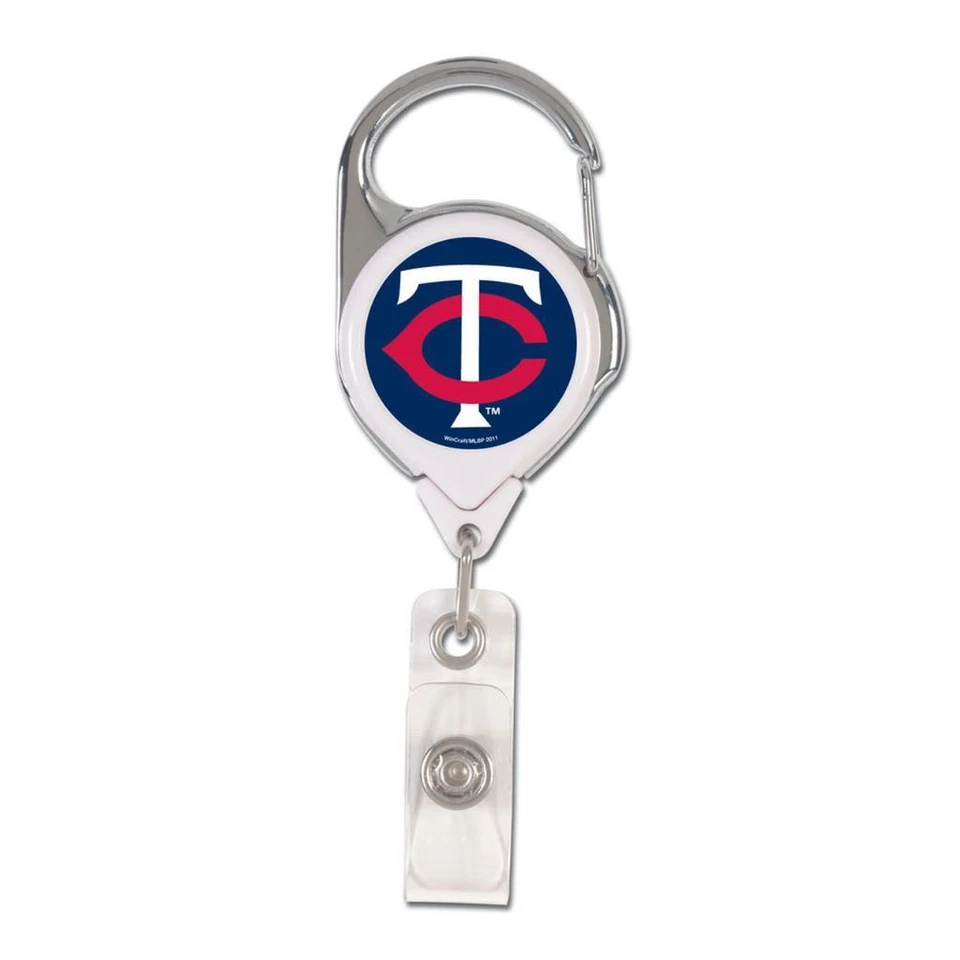 Minnesota Twins Retractable Metal Badge Holder [NEW] MLB Key Chain ID Ring - Image 1 of 1