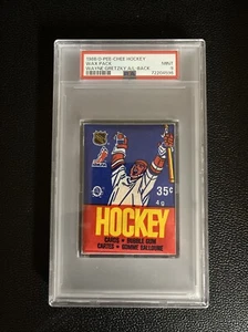 1986 OPC Hockey Wax Pack PSA 9 GRETZKY Leaders On Back Rare Tuff Pack Unopened ! - Picture 1 of 2