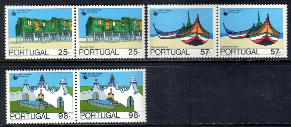 Portugal scott#1696-1698 (1987) Natl. Tourism Org. full set in pair OG MNH** — 第 1/1 张图片