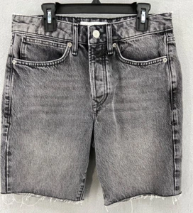 NUEVO Pantalones Cortos Topman Para Hombre Talla 28W Negros Denim Corte Ajustado Dobladillo Crudo Botón Mosca - Imagen 1 de 10