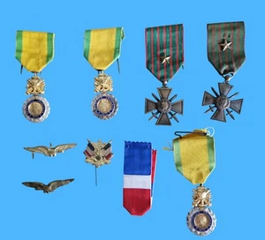 WWI 1914 WWI Military Medals Aviation Badges, Conscript, Box - Picture 1 of 18