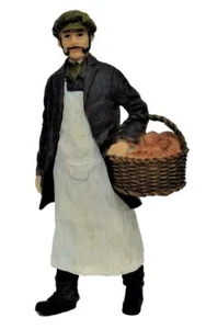 Dollhouse People Baker with Basket of Fresh Bread Resin Figure - Picture 1 of 8