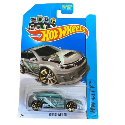 Hot Wheels 2014 #26/250 HW City Treasure Hunt Subaru WRX STI Silver - Image 1 of 4