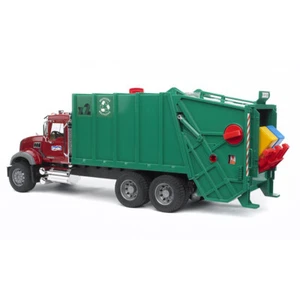 Bruder 1:16 MACK Granite 69cm Garbage Truck Rear Loading Red/Green Kids Toy 4y+ - Picture 1 of 3
