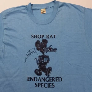T-shirt NOS anni 80 GM Auto Worker Shop Rat General Motors Factory vintage XL slim - Foto 1 di 4