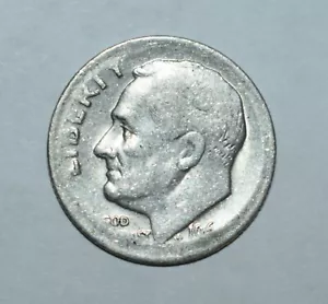 113u. 196? ROOSEVELT SILVER DIME STRUCK ON ROLLED THIN STOCK, MISSING DETAILS - Picture 1 of 2