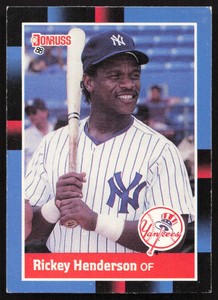 1988 Donruss   Rickey Henderson #277 New York Yankees