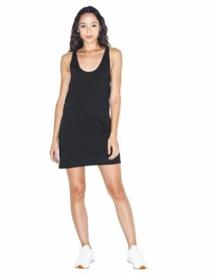 Vestido sin mangas American Apparel para mujer jersey fino espalda deportiva (negro) Foto 1 de 2