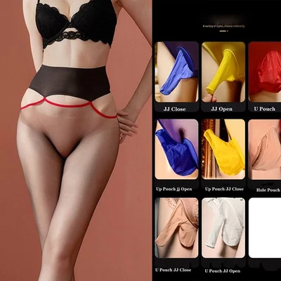 Men JJ Stockings Women Seamless Velvet Ultra-thin Pantyhose Stockings Tights - Image 1 of 4