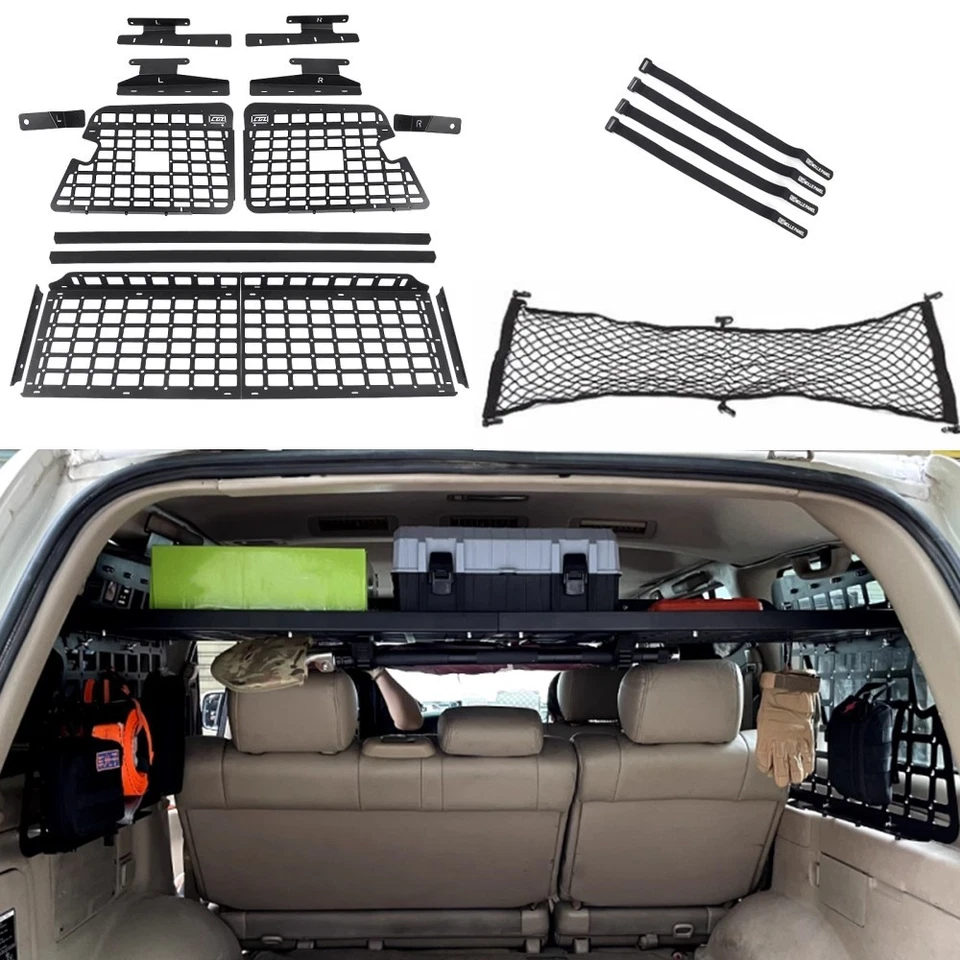 Paneles Molle de almacenamiento estante maletero trasero para Toyota Land Cruiser J100/Lexus LX470 Foto 1 de 4