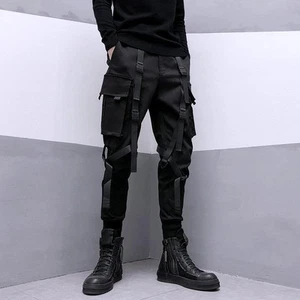 Pantalones cargo para hombres Pantalones cargo Hombre Japonés Streetwear Hip Hop Pantalones  - Imagen 1 de 13