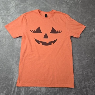 Linda camiseta de calabaza Jack-o-Lantern de Halloween Gildan simple para mujer talla mediana Foto 1 de 4