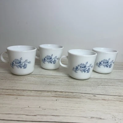 4 tazas de café o té Corelle Corning Ware Colonial Mist #2129 vintage sin astillas Foto 1 de 4