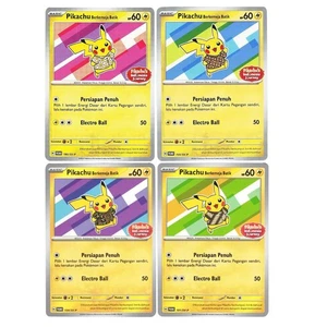 Pokemon Card TCG Pikachu Batik Set Indonesia - Pikachu Berkemeja Batik Exclusive - Picture 1 of 11