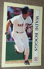 1991 Collectible Sport Art WADE BOGGS Baseball Card Notepad BOSTON RED SOX   !