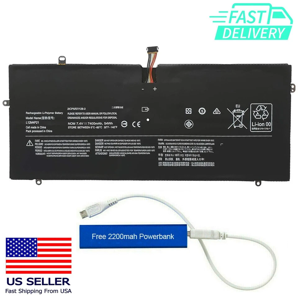 BATERÍA DE REPUESTO L12M4P21 LENOVO YOGA 2 PRO 54WH L13S4P21 121500225 121500156 Foto 1 de 1