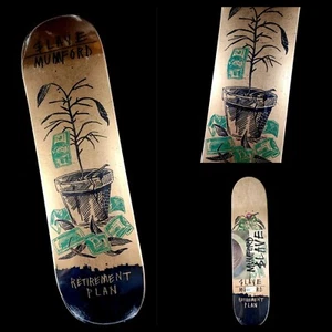 Matt Mumford Retirement Plan Gold x Slave Pro Model Skateboard 8.25" Deck - Picture 1 of 10