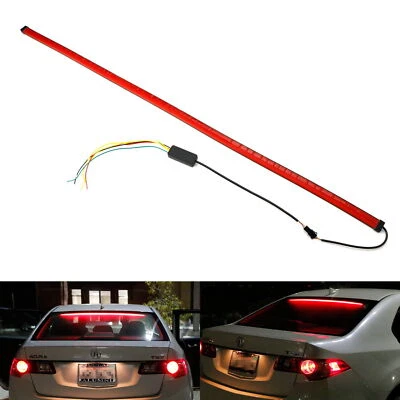 36" Flexible Rear Windshield 3rd Brake LED Light Strip w/Sequential Turn Signal - Изображение 1 из 4
