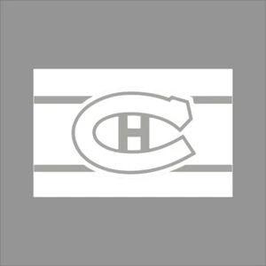 Montreal Canadians #4 Logotipo del equipo de la NHL 1 color calcomanía de vinilo pegatina pared ventana coche - Imagen 1 de 7
