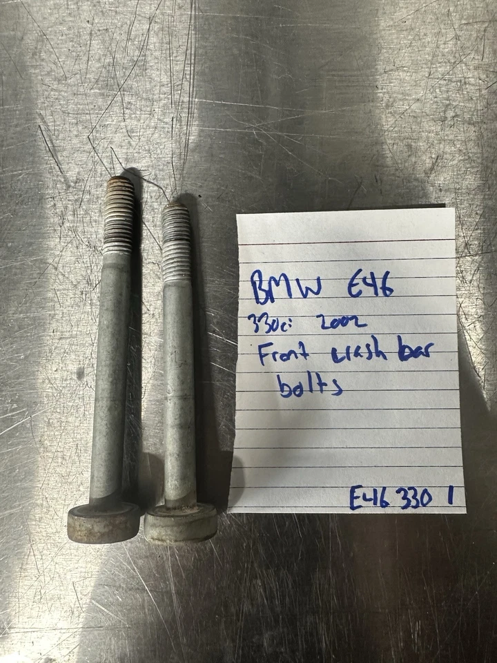 BMW 330ci 330i 325i 325ci E46 2002 parachoques delantero juego de pernos de relleno de refuerzo Foto 1 de 1