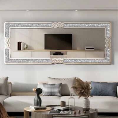 Glittering Extra Long Floor Mirror Full-Length Mirror Wall Mounted Vanity Mirror - Image 1 of 4
