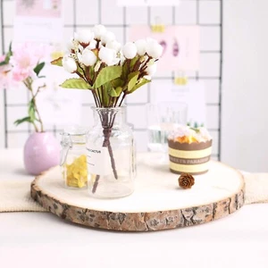 Natural Round Poplar 11-15" wide Wood Slices Wedding Decorations Centerpieces - Picture 1 of 8