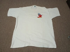 Unisex Vintage Too Cute Guetta Brother's Embroidered Mickey Mouse T-Shirt White  - Picture 1 of 5