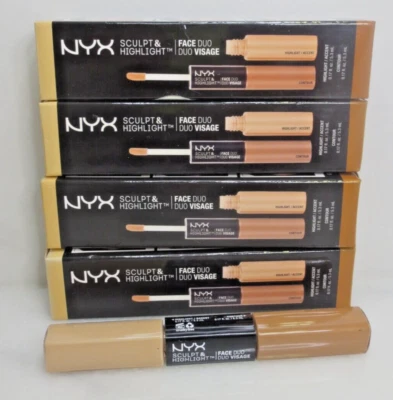 NYX PROFESSIONAL MAKEUP SCULPT & HIGHLIGHT FACE DUO SHFD 03 CARAMEL/VANILLA 4PCS - Image 1 of 3