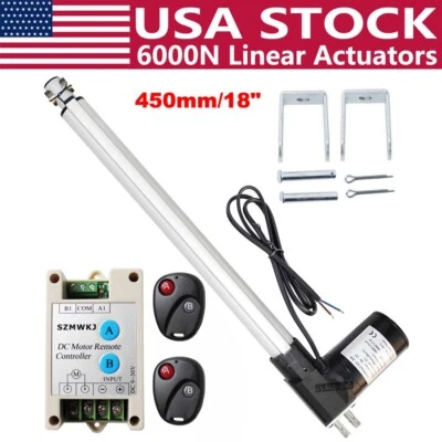 Сверхпрочный линейный привод 18 дюймов тактный электродвигатель постоянного тока подъем 6000N с контроллером - Изображение 1 из 4