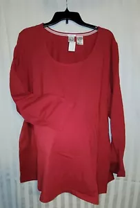 NEW Plus Size DUO Maternity Round Neck Top *Reddish WINE* 3X - Picture 1 of 1