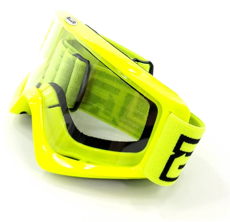 Gafas Blur Optics B-ZERO - Motocross Offroad MX MTB - Lente transparente, amarillo neón Foto 1 de 4