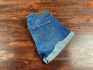 BULLHEAD Rolled Up  Blue Denim Jean Shorts Women's Size 5 - Picture 1 of 8