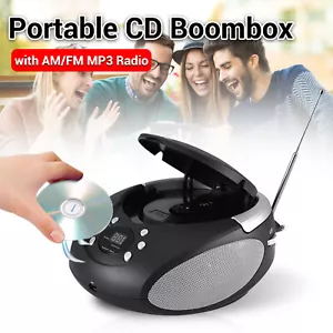 Dazone Model-DY191 Portable CD Player Boombox with AM/FM Stereo Radio, Black USA - Picture 1 of 9