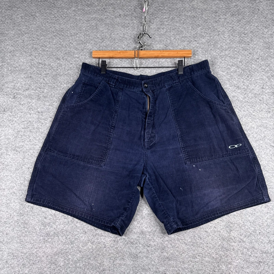 Винтажные мужские вельветовые шорты OP Ocean Pacific 38 темно-синие для серфинга скейта эластичные - Изображение 1 из 4