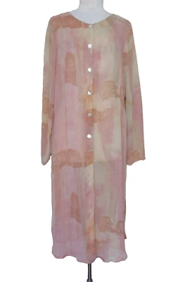 Vintage George Georgiou Chiffon Coat Duster M Women - Image 1 of 4