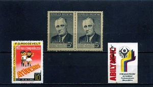 FRANKLIN D.  ROOSEVELT,-INSTITUTO- ABILYMPIC,-Argentina/46Colombia/60/85-rare - Picture 1 of 2