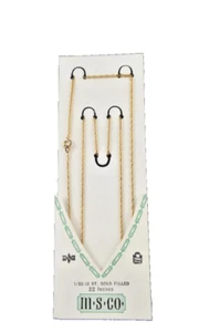 NEW 22" GOLD FILLED ROPE LINK CHAIN - Picture 1 of 1