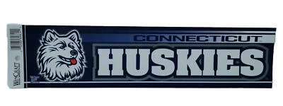 Pegatina de parachoques de baloncesto UConn Huskies 12" x 3." Nuevo Foto 1 de 3