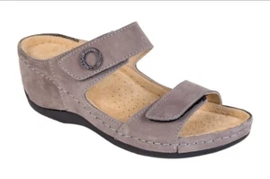 Zuecos médicos de cuero para mujer color gris BZ 310 EE. UU. Talla de zapato  - Imagen 1 de 7