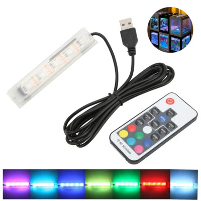 LED Aquarium LED Fish Tank Light With Remote Control Submersible Premium Small - Image 1 of 4