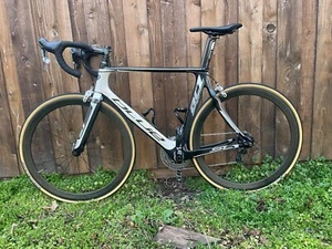 56 cm full carbon Blue AC1-SL bicycle black and white color with carbon wheels - Picture 1 of 8