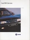 Catalogue Brochure SAAB 900 Cabriolet 06/1995 Allemagne Deutschland