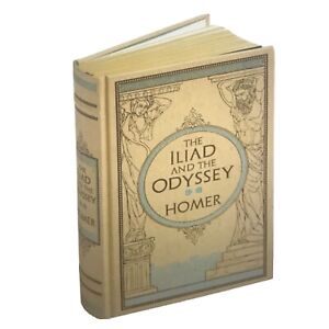 ❤️THE ILIAD & THE ODYSSEY by Homer Leather Bound Collectible Edition Book NEW